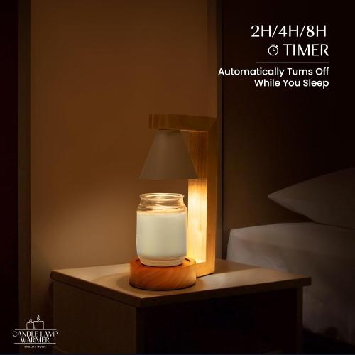 Candle Wax Warmer Lamp, Candle Warmer Lamp, Lamp Candle Warmer Electric, Candle Light Warmer, Gifts for Mom, Bedroom, Home Decor. Dimmable Candle Warmer Lamp with Timer and 2 50w Bulbs