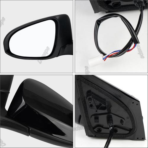 Driver Side Mirror Assembly Compatible with Toyota Corolla 2014-2019 Non-heated Power Adjustable Glass Replace 8794002F20, 8794002F21, TO1320293, 8794002941 Black (3Pin Left)