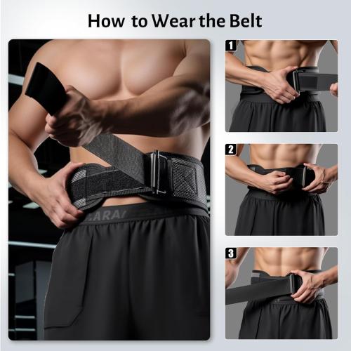 MANUEKLEAR Gym Weight Lifting Belt Weight Lifting Workout Weightlifting Powerlifting Belt for Men Women - 7.5inch - Bodybuilding Fitness Back Support for Cross Training, Squats, Lunges