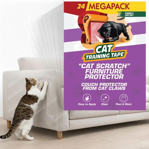 Panther Armor Cat Scratch Furniture Protector, 24 Double-Sided Tape Sheets
