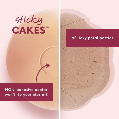 CAKES Body® sticky Circle Nipple Covers for Women - The Viral Sticky Boobs With an Adhesive-free nip nook™