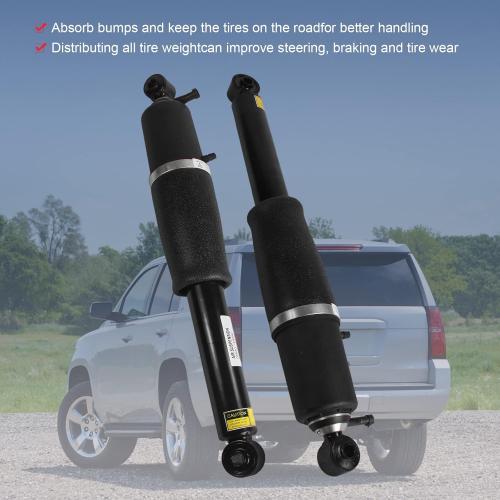 2 Pack Rear Air Strut Shock Absorber Compatible with 2002-2014 Cadillac Escalade Chevrolet Avalanche Suburban Tahoe GMC Yukon Replace# 15756926, 25979391, 25979393