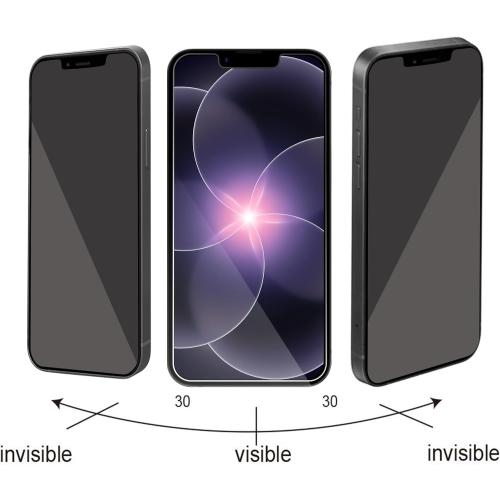 Ailun Privacy Screen Protector for iPhone 17e / iPhone 16e / iPhone 14 / iPhone 13 / iPhone 13 Pro [6.1 Inch] 2 Pack Anti Spy Private Tempered Glass Case Friendly [Not for iPhone 16 6.1 Inch]