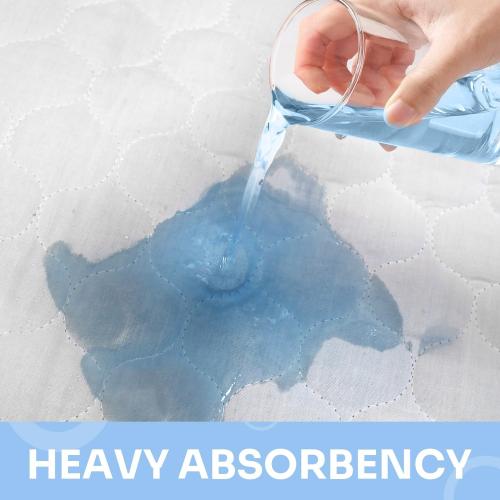 Heavy Absorbency Bed Pads, Washable and Reusable Incontinence Underpads, 34X52 (1 Pack), Waterproof Sheet and Mattress Protectors