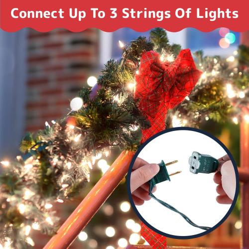 PREXTEX 300 Count Clear Christmas Tree Lights with Green Wire - 60 ft Warm White Christmas Lights for Indoor or Outdoor Use - Holiday Incandescent String Lights for Xmas Trees, Patios, and Fences
