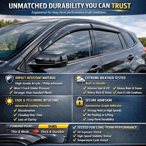 2019-2026 Tape-On Rain Guards for Chevrolet Blazer (Crossover) Side Window Visor Deflectors LT RS Premier Durable Tinted Shades 2020 2021 2022 2023 2024 2025