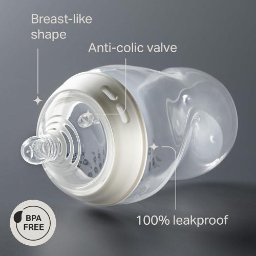 Tommee Tippee Natural Start Newborn Baby Bottles, 5 oz, with Slow Flow Breast-Like Nipples for A Natural Latch, Self-Sterilizing and BPA Free, Cowboy Theme, Pack of 2