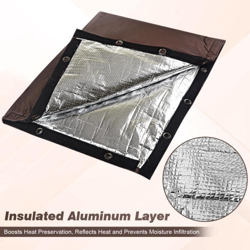 Backflow Preventer Insulation Cover - Winter Freeze Protection for Outdoor Pipes, Irrigation & Sprinkler Valves, 16''W x 20''H (Brown)