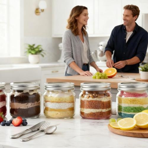 STARSIDE 8oz Glass Mason Jars 30-Pack with Airtight Split Lids and Bands