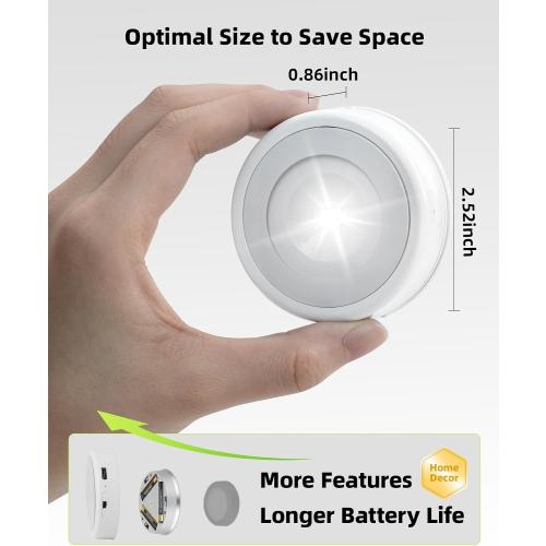 EZVALO LED Puck Lights, Rechargeable Battery Touch Light, 2.5'' Mini Tap Lights, Wireless Closet Light, Under Cabinet Lighting, 3 Color Temps, Sitck On Lights for Kitchen,Closet,Pantry,Shelves(2 Pack)