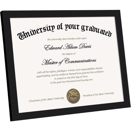 upsimples Certificate Frame with High Definition Glass, 8.5 by 11 Picture Diploma Document Frames for Wall and Tabletop, Black 5 Pack
