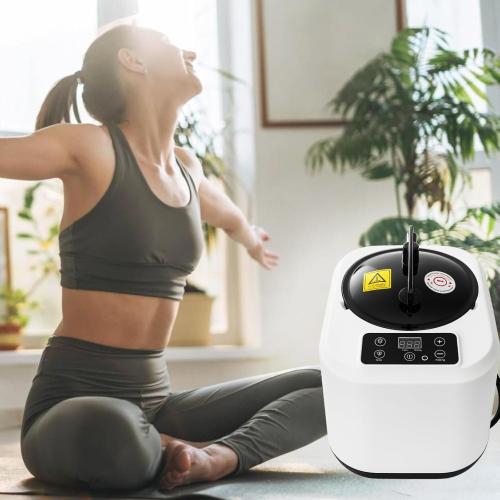 5L Sauna Steamer with Larger Volume and More Steam Output, Fcc Certified 5L & 2000W Steam Generator, Sauna Steamer Machine with Remote Control, Portable Sauna Steamer, White