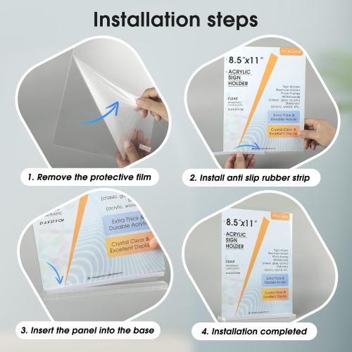 MaxGear Acrylic Sign Holder 8.5 x 11 Double Sided Menu Holder, 1 Pack