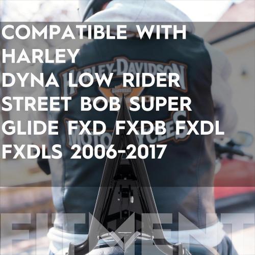 Adjustable Holdfast Sissy Bar Luggage Rack Passenger Backrest with Lock Compatible with Harley Dyna Low Rider Street Bob Super Glide FXD FXDB FXDL FXDLS 2006-2017(Gloss Black)