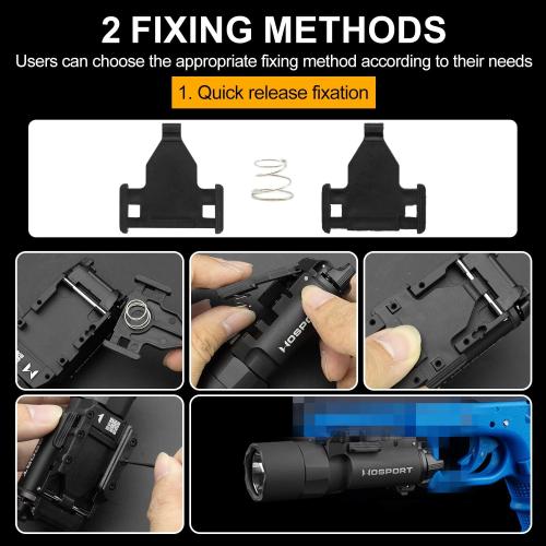 X300-A Universal LED Tactical Flashlight 800-Lumen with Replaceable Slot Mount for Pistol and WeaponLight or Helmet ARC Rail (Black)