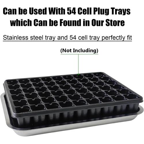 Stainless Steel Plant Trays, 20 Pack Multi-Purpose Tray for Indoor Outdoor Plants, Seed Starting Tray for Potted Plants(11.6 inch×15.2 inch, 1.45 Height, 5-Pack)