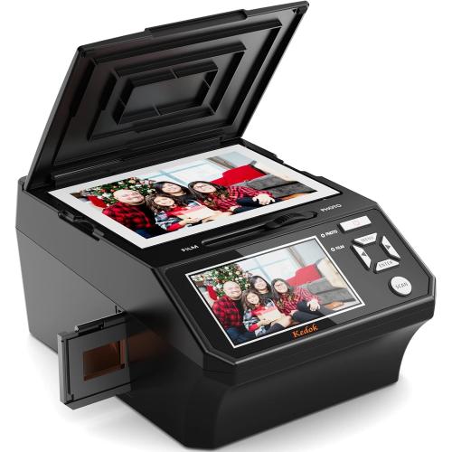 Photo,NameCard,Slide & Negative Scanner with Large 5 LCD Screen,Film and Slide Digitizer-Convert 35mm,110 Film/Photo(3R,4R,5R)/NameCard to 22MP Digital JPEG-8GB SD Card Included