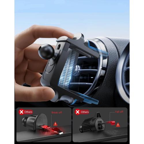 ICAILIN Car Phone Holder Mount for Round Air Vent, Universal Circular Vent Cell Phone Mount Compatible with Mercedes Benz A/B/C/E/S/GLC Class, Jeep Wrangler, Mini Cooper, Fits iPhone & Samsung