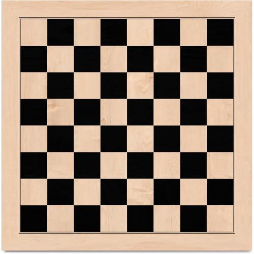 A&A 17.25 Professional Wooden Chess Board with Storage Bag/Ebony Wood & Maple Inlay / 1.75 Squares w/o Notation