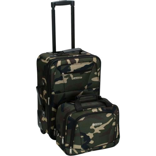 Rockland Fashion Softside Upright Luggage Set,Expandable, Wheel, Telescopic Handle, Camouflage, 2-Piece (14/19)