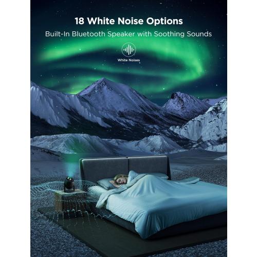 Govee Star Light Projector with 3 Aurora Flowing Effects | Works with Matter and Alexa, 52 Scene Modes, 18 White Noise Options, LED Night Light Projector for Bedroom, Without Plug