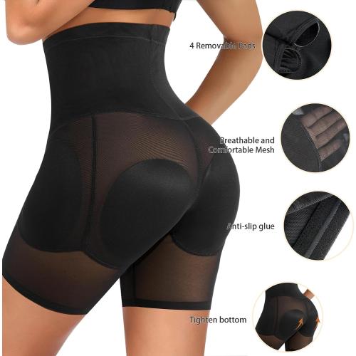 Size L/XL ..Women Shapewear Control Panties Body Shaper Butt Lifter Padded Hip Enhancer Seamless Underwear Hi- Waist Short