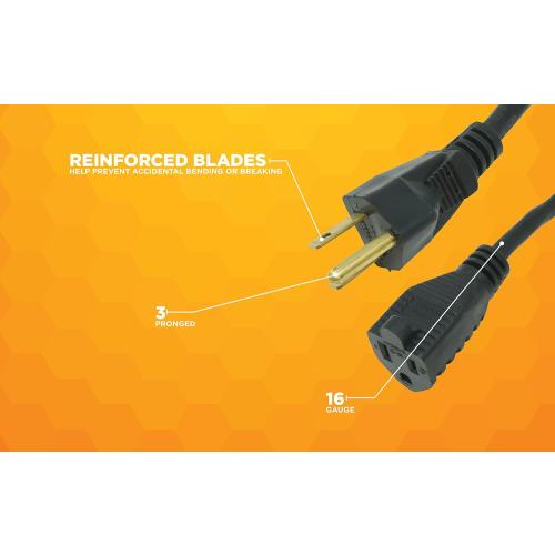 Woods Extension Cord (15 foot Black)