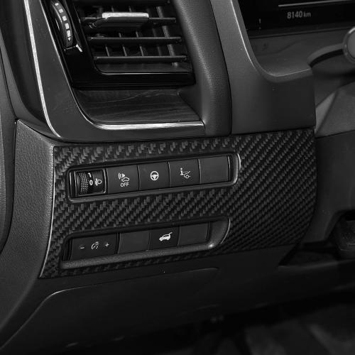 NVCNX Real Carbon Fiber Trim for Nissan Rogue Interior Accessories | for 2021-2026 2022 2023 2024 2025 SV/SL/S/Platinum/Rock Creek, Dash Driver Side Control Panel Cover, Sticker Decal, 1PC