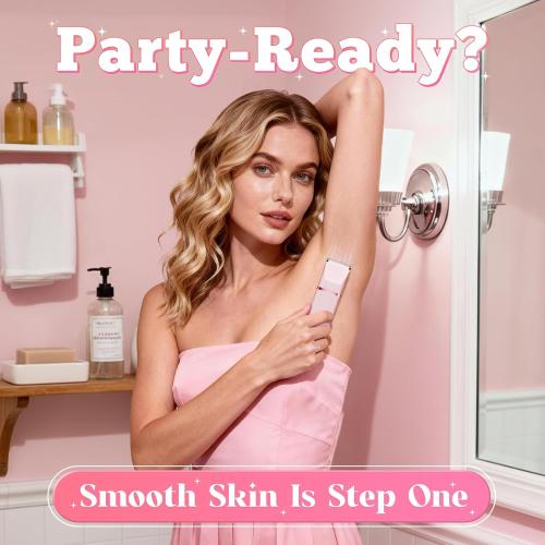 Bikini Trimmer for Women, IPX7 Waterproof, Painless Rechargeable Electric Razor Remover, 2-in-1 Facial & Pubic Hair Removal for Sensitive Skin, Portable Travel Size, Women’s Gift, Pink