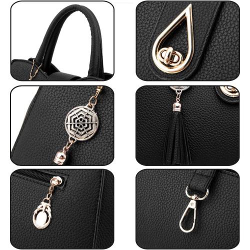 ZiMing Stylish Handbags Women Satchel Bag Top Handle Purse Medium Tote Bag Crossbody Bag Ladies Faux Leather Shoulder Bag