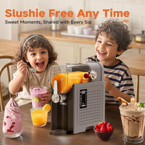Slushie Machine for Home, Soft Serve Ice Cream Machine, 88oz Vessel Slushy Machine with 6 Preset Programs, Frozen Drink Maker for Slush, Margaritas, Smoothie, Frappés, Milkshakes, and More