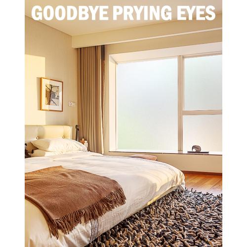 Window Privacy Film, Frosted Glass Static Cling, Self-Adhesive, UV Protection for Home Office (Pure, 47.2 x 78.7 Inch)