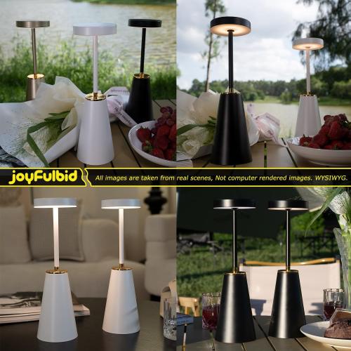 Cordless Table Lamps, Touch Control Battery Operated Desk Lamp for Living Room Set of 2, Bedside Lamps for Nightstand, Rechargeable LED Desk Lights for Bedroom/Restaurant/Cafe/Bars/Outdoor/Gift(Black)