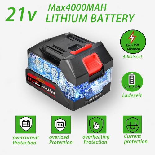 Weed Wacker, 21V Electric Cordless Weed Eater 3Types Blades and 2×4.0Ah Battery Powered, Adjustable Cutting Angle & Height,3 in 1Stringless Grass Trimmer/Lawn Edger/Brush Cutter, for Lawn Yard Garden