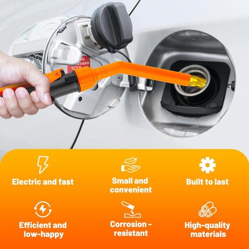Fuel Pump, Battery Portable Transfer Pump, Operated Siphon Pump With Removable Filter 2.6 GPM, Waterproof Switch, No Assembly Required, For Gas, Fuel, Water, Multi-Use Transfer Pump