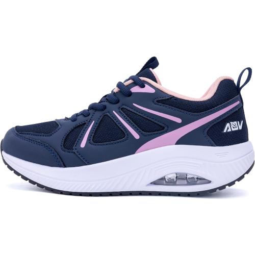 Navy and Pink Size 9.5 AOV Women Arch Support Walking Shoes Orthotic Sneakers for Plantar Fasciitis Foot and Heel Pain Relief Tennis Shoes