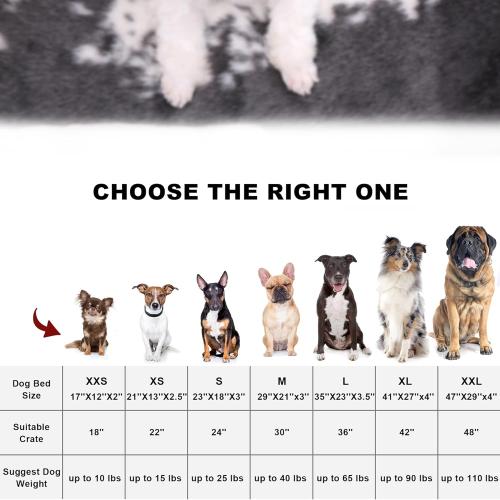 Bedfolks Waterproof Kennel Pad,Plush Dog Crate Bed with Removable, Washable Faux Fur Cover for Extra Large Dogs, Fluffy - 41x27, Black-White Cowhide