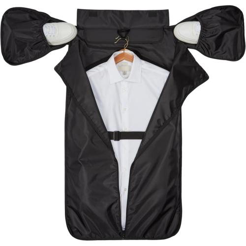 Halfday Convertible 2-in-1 Garment Duffel Weekender Bag 45L | Wrinkle-Free Travel, Hanging Suit Compartment, Shoe Pockets, Trolley Sleeve. Durable & Water-Resistant Carry-On, Shadow