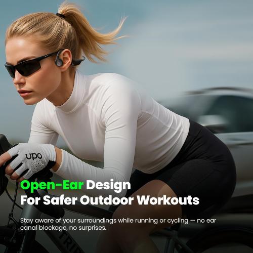 Bone Conduction Headphones,Bluetooth V6.0 Open Ear Headphones with Mic,Bone Conduction Earbuds 12Hrs Playtime,IPX5 Waterproof Sport Headphone for Running