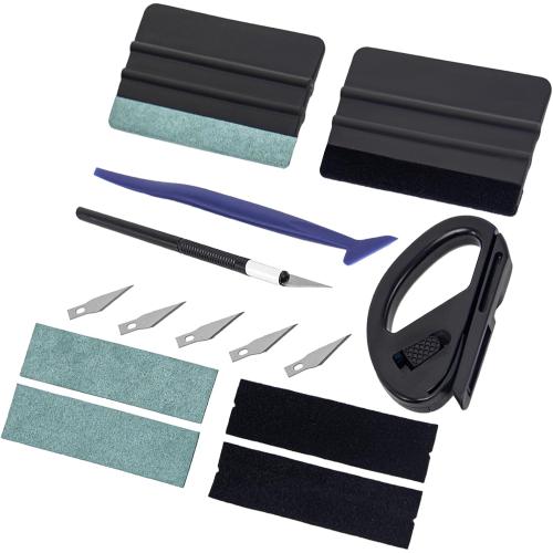 Window Tint Kit, Profession Car Wrap Kit with Felt Squeegee and Felt Replacements, Craft Knife and Blades, Safe Vinyl Cutter, Micro Squeegee for Vinyl Wrap Tools Tint Tools