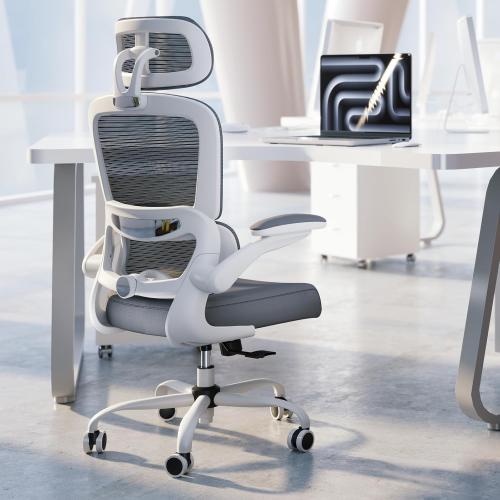 TRALT Office Chair Ergonomic Desk Chair, 330 LBS Home Mesh Office Desk Chairs with Wheels, Comfortable Gaming Chairs (White)‼️ all hardware may not be included ‼️
