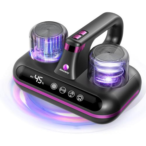 Mattress Vacuum Cleaner - 5-in-1 Cordless Bed Vacuum Cleaner, Powered by Ultrasonic Technology, 16Kpa Strong Suction,Low Noise,Suitable for Dust, Pet Hair, Etc - Grey