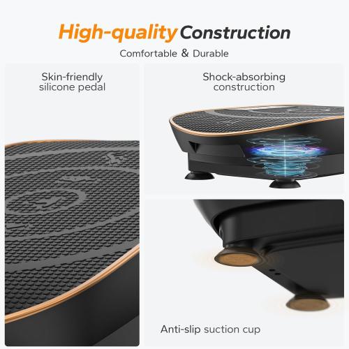 MERACH Vibration Plate Exercise Machine, Whole Body Workout Equipment for Women, Bluetooth and Silicone Pedal, Vibration Plate with Auto Mode, Vibrate Fitness Platform for Home