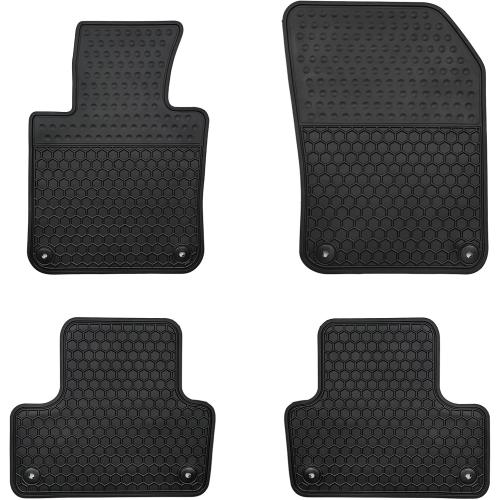 Car Floor Mats Custom Fit for Volvo XC60 2018-2025 (Not for Hybrid) T5 T6 Momentum Black Rubber Auto Liner Mats All Weather Protection Odorless