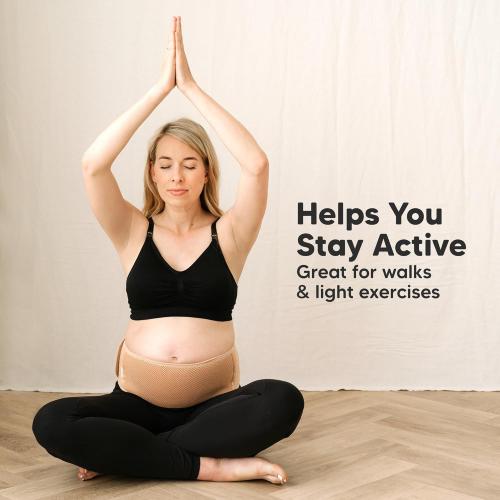 KeaBabies Maternity Belly Bands for Pregnant Women - Soft & Breathable Pregnancy Belly Support Band, Adjustable Maternity Belt for Back, Pelvic Support, Comfortable, Easy to Use (Classic Ivory, M/L)