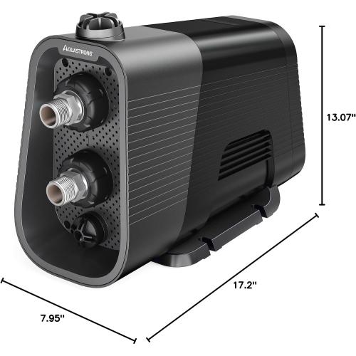 Aquastrong Whole House Water Pressure Booster Pump 80 PSI, 115V Automatic Variable Speed, Constant Pressure, Integrated Design, Self-Priming, for Home, Apartment, Shower, Garden, Shallow Well,Smart 45