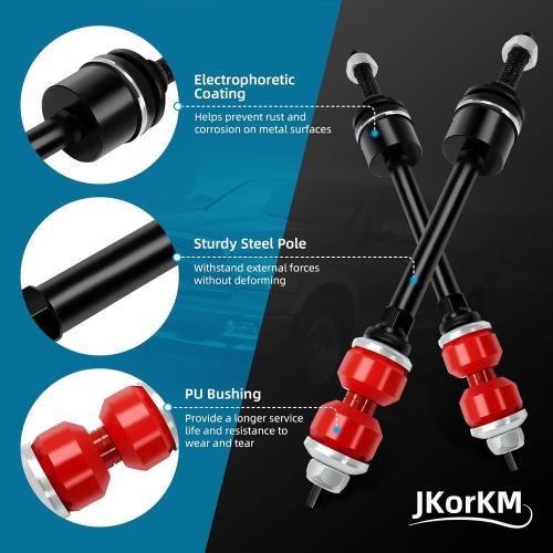(Bar only) 55398938AC Front Suspension Stabilizer Bar & K80894 Front Sway Bar Link Kit with Bushing Kit Fit For 2009-2010 Dodge Ram 1500,2011-2018 Ram 1500,2019-2022 Ram 1500 Classic 4WD # 55398938AB