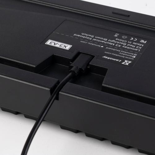 LEMOKEY X3 Wired Mechanical Gaming Keyboard, 100% Layout with QMK/VIA Programmable Keyboard, Brown Switch，Red Backlit for Windows