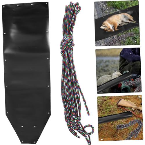 1 Set Utility Dragging Sled for Deer Hunting Heavy Duty Plastic Hauler for Outdoor Use Efficient Gear Transport Durable Design for Various Terrains