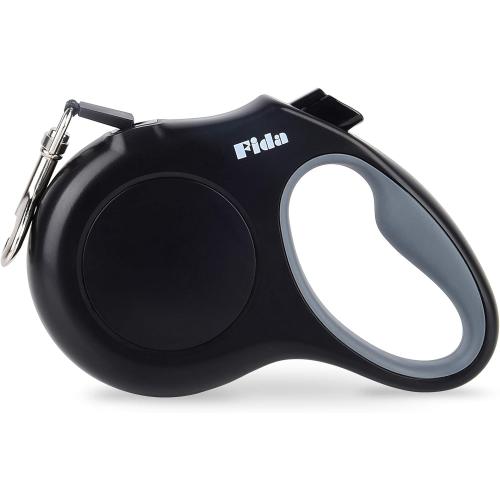 Fida Retractable Dog Leash X-Small Breed, 10 ft Durable Pet Walking Leash for Extra Small Dogs/Cats/Small Animals up to 18 lbs, 360° Tangle Free, Black